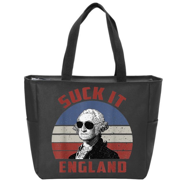 Suck It England Funny 4th of July Zip Tote Bag