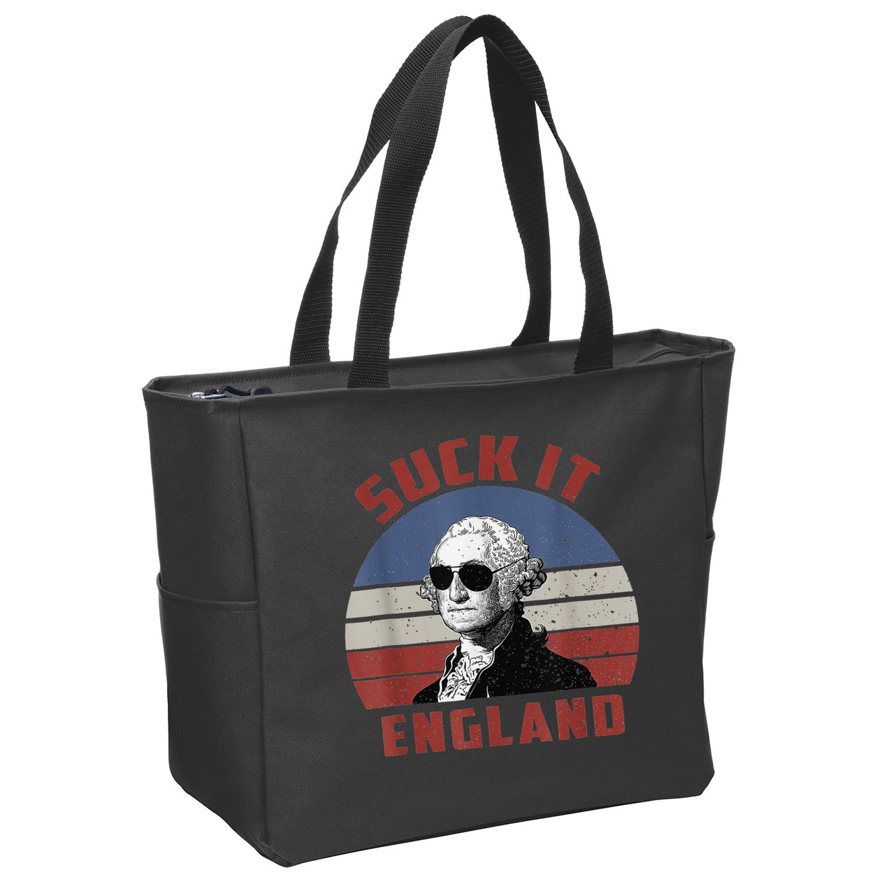Suck It England Funny 4th of July Zip Tote Bag