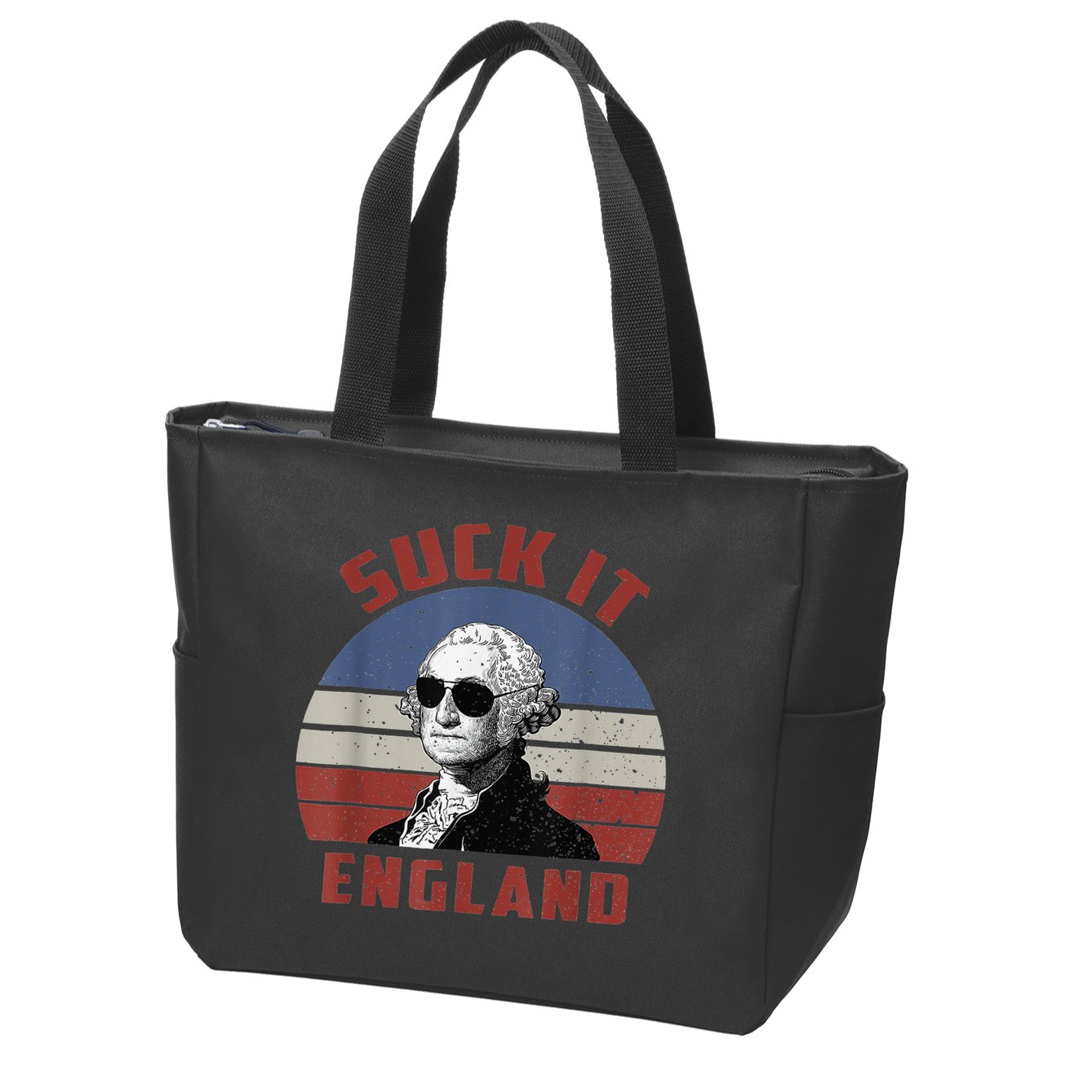 Suck It England Funny 4th of July Zip Tote Bag