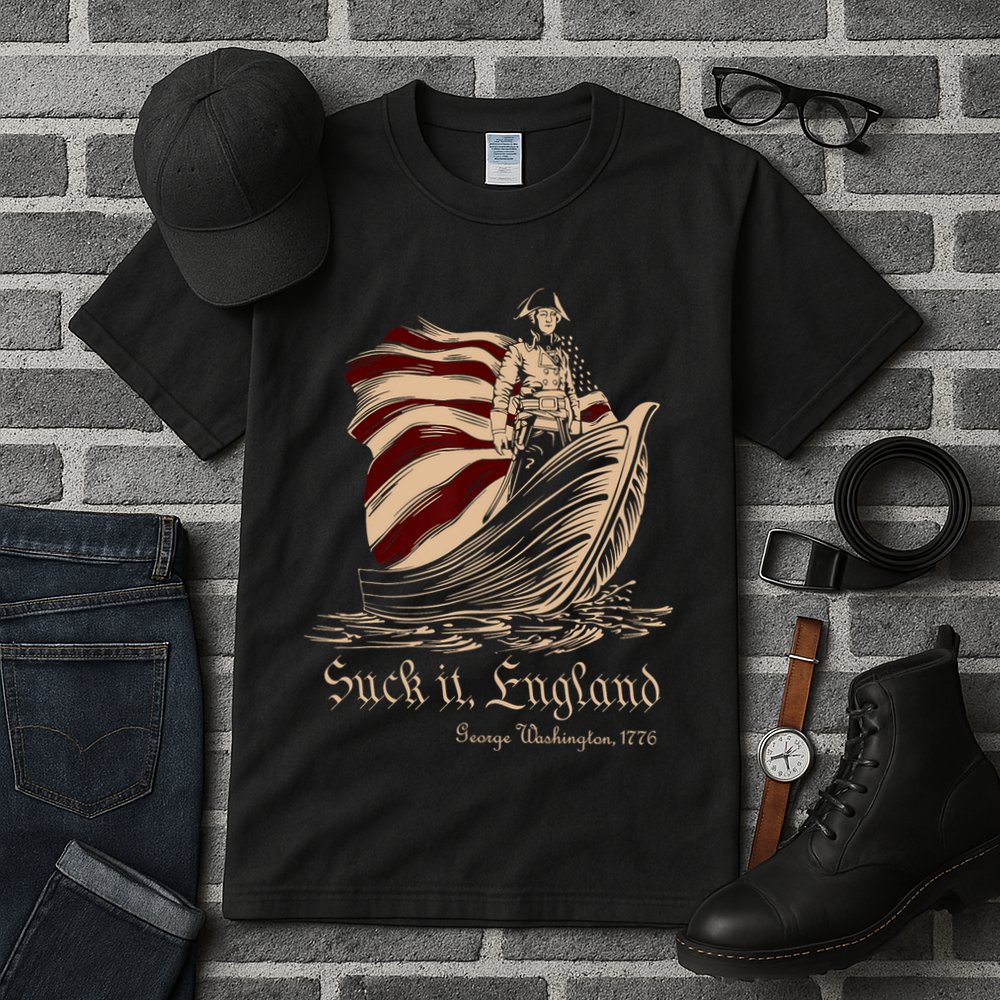 Suck It England Funny 4th Of July George Washington 1776 Tall T-Shirt