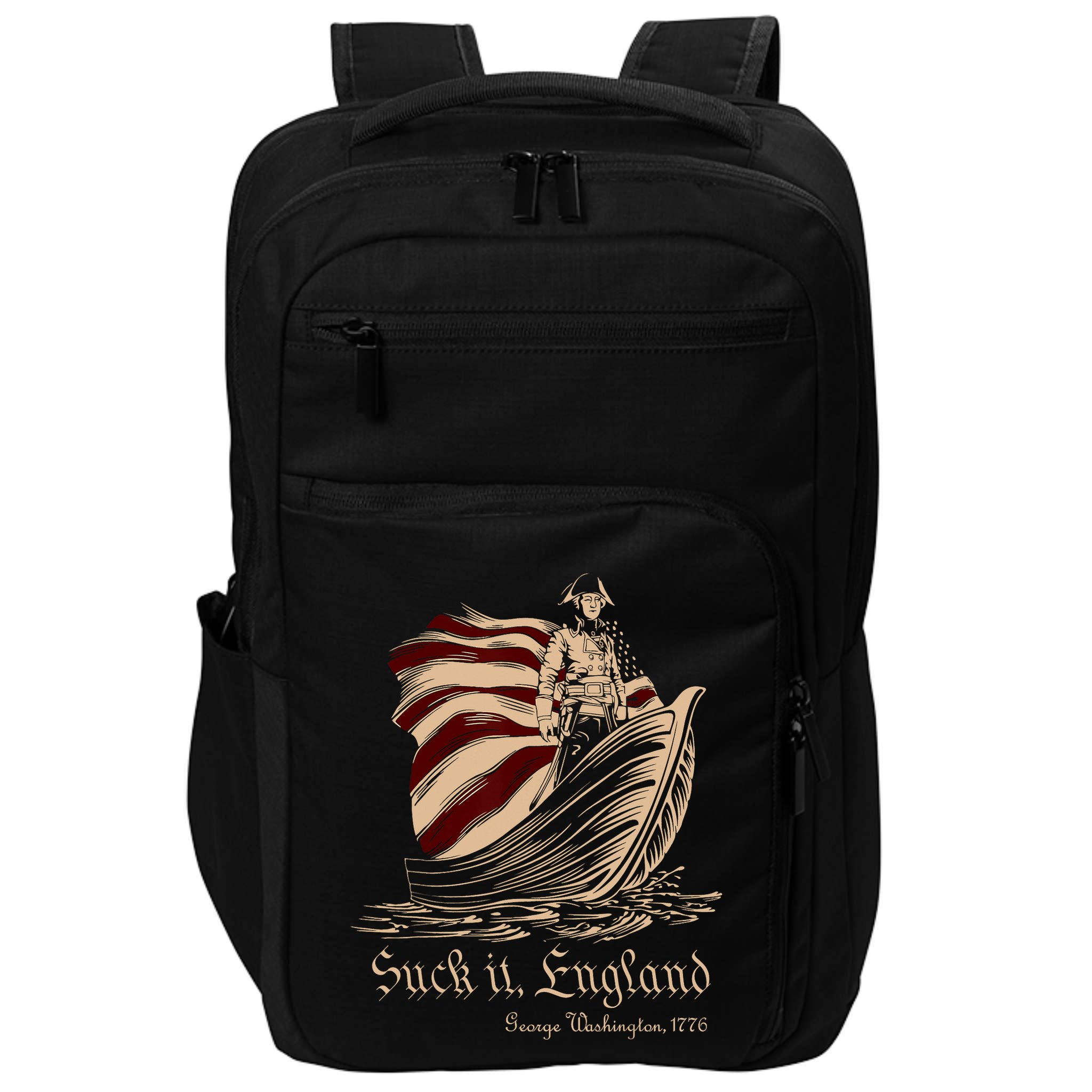 Suck It England Funny 4th Of July George Washington 1776 Impact Tech Backpack