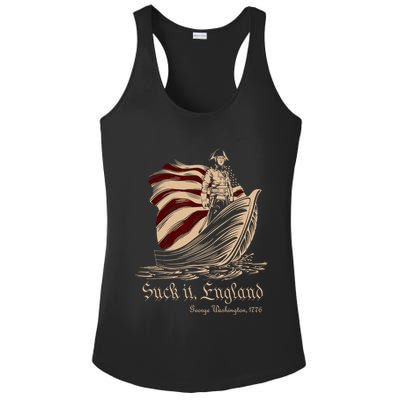 Suck It England Funny 4th Of July George Washington 1776 Ladies PosiCharge Competitor Racerback Tank
