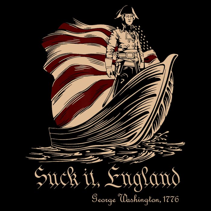 Suck It England Funny 4th Of July George Washington 1776 Short Acrylic Beanie