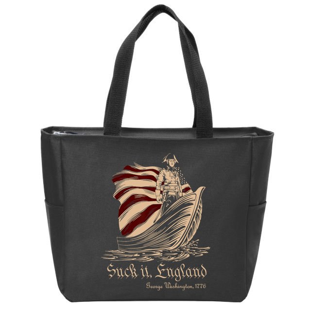 Suck It England Funny 4th Of July George Washington 1776 Zip Tote Bag