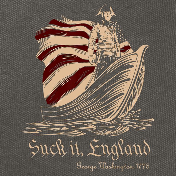 Suck It England Funny 4th Of July George Washington 1776 Cotton Canvas Backpack