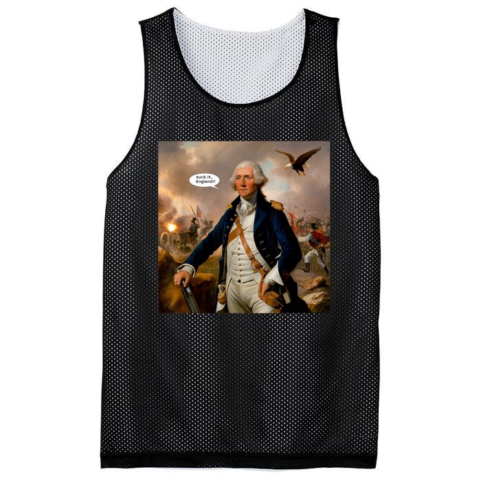 Suck It England! Funny 4th Of July Independence Day Mesh Reversible Basketball Jersey Tank