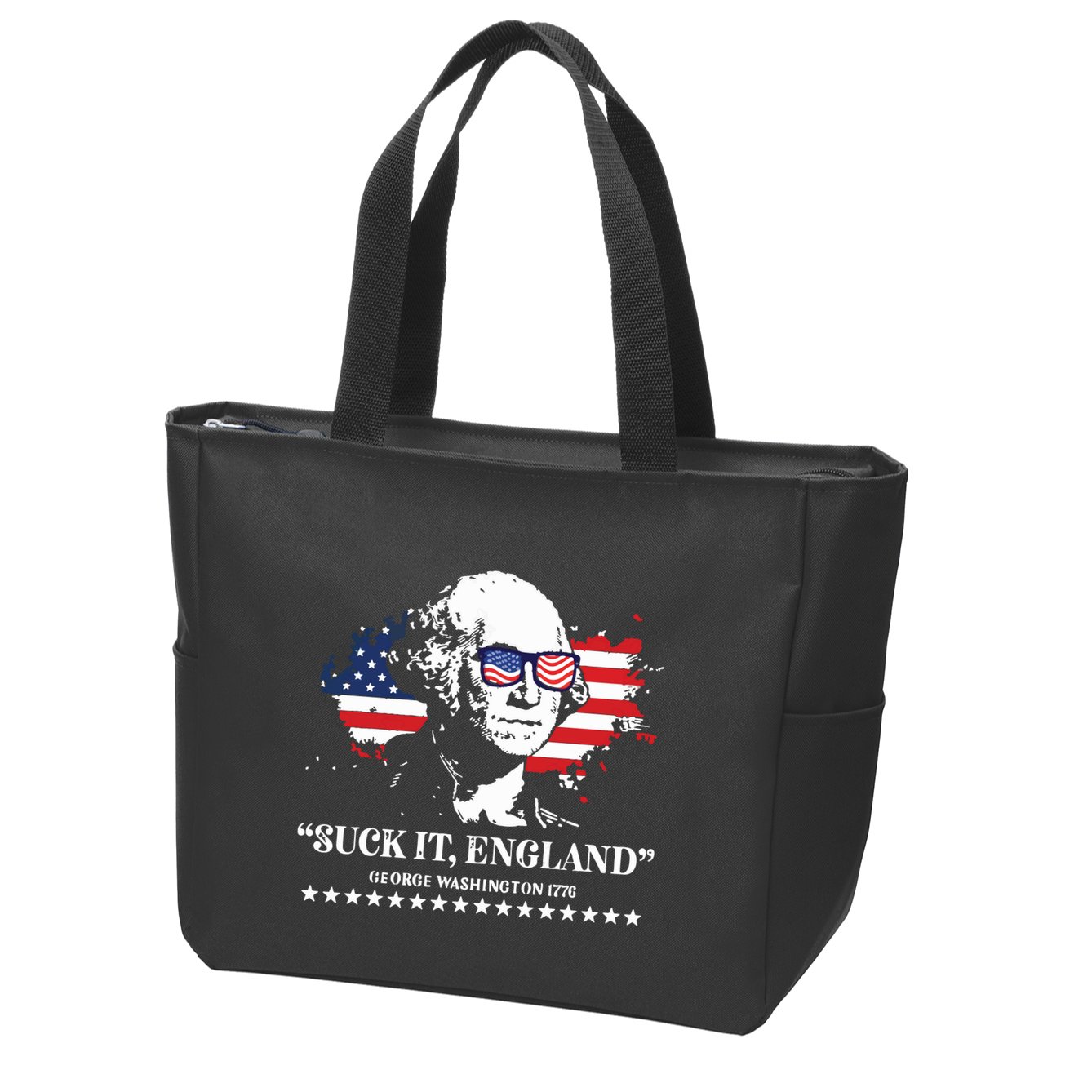 Suck It England George Washington 1776 Zip Tote Bag