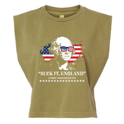 Suck It England George Washington 1776 Garment-Dyed Women's Muscle Tee