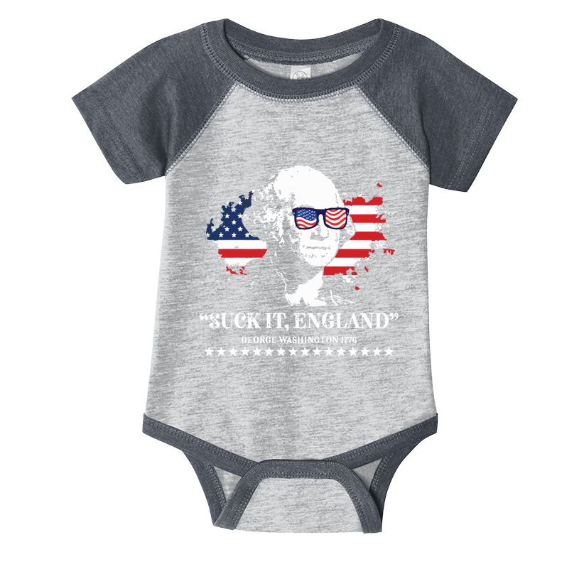 Suck It England George Washington 1776 Infant Baby Jersey Bodysuit