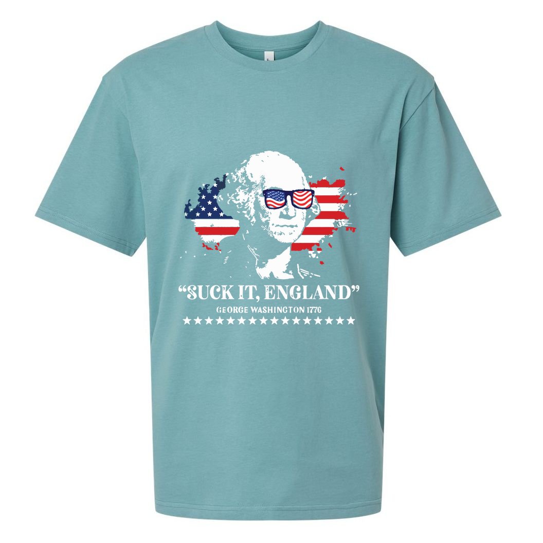 Suck It England George Washington 1776 Sueded Cloud Jersey T-Shirt