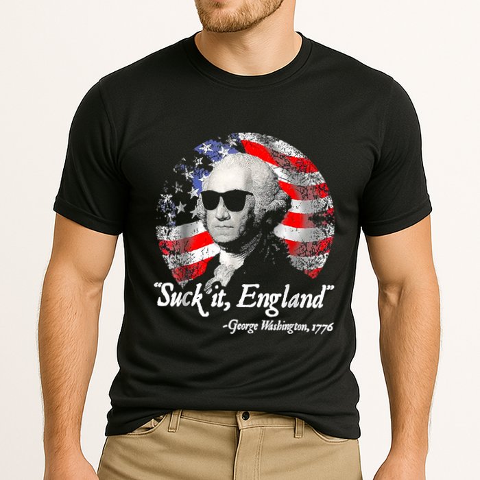 Suck It England 4th Of July George Washington Cooling Performance Crew T-Shirt