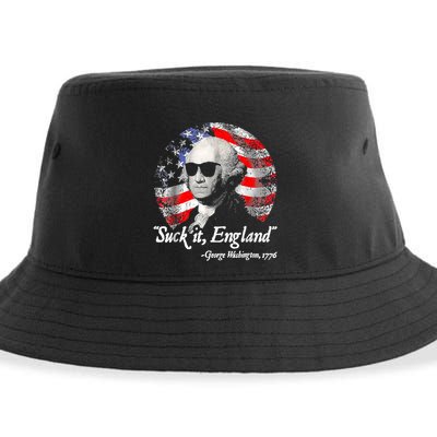 Suck It England 4th Of July George Washington Sustainable Bucket Hat