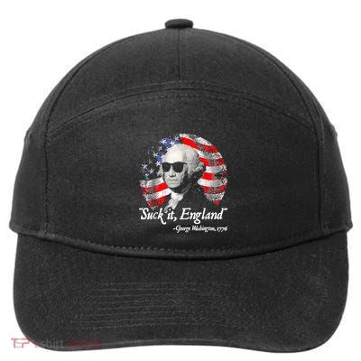 Suck It England 4th Of July George Washington 7-Panel Snapback Hat