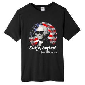 Suck It England 4th Of July George Washington Tall Fusion ChromaSoft Performance T-Shirt