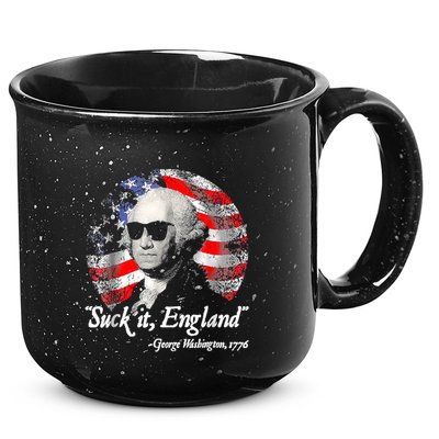 Suck It England 4th Of July George Washington 15oz Campfire Ceramic Mug