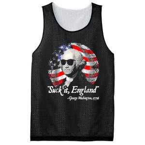 Suck It England 4th Of July George Washington Mesh Reversible Basketball Jersey Tank