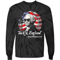 Suck It England 4th Of July George Washington Tie-Dye Long Sleeve Shirt