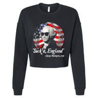 Suck It England 4th Of July George Washington Cropped Pullover Crew