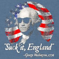 Suck It England 4th Of July George Washington Garment-Dyed Sweatshirt