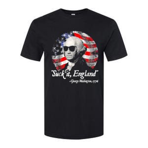 Suck It England 4th Of July George Washington Softstyle CVC T-Shirt