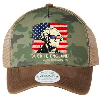 Suck It England Funny 4th Of July Funny George Washington Legacy Tie Dye Trucker Hat