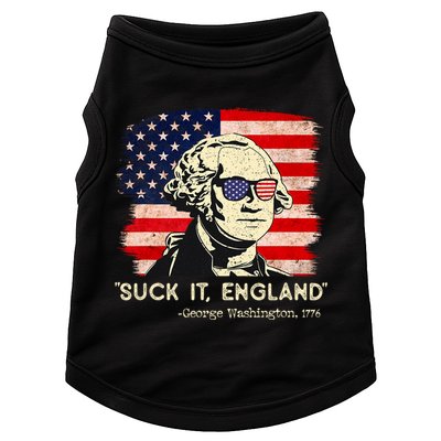 Suck It England Funny 4th Of July Funny George Washington Doggie Tank