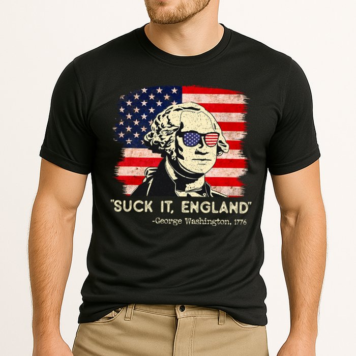 Suck It England Funny 4th Of July Funny George Washington Cooling Performance Crew T-Shirt