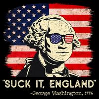 Suck It England Funny 4th Of July Funny George Washington 16 in Basic Backpack