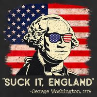 Suck It England Funny 4th Of July Funny George Washington Golf Towel