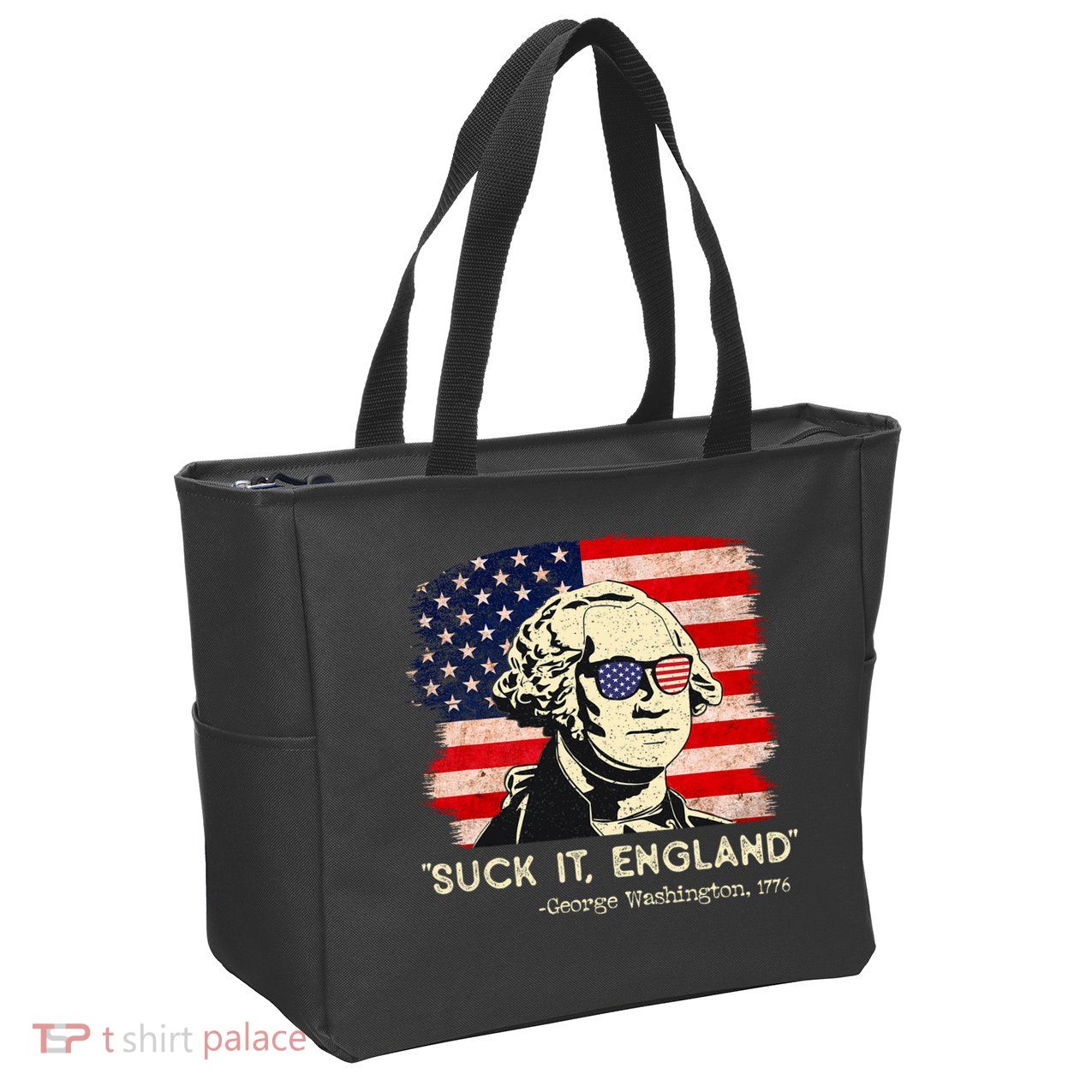 Suck It England Funny 4th Of July Funny George Washington Zip Tote Bag