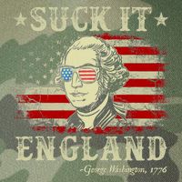 Suck It England Funny 4th Of July George Washington 1776 Legacy Tie Dye Trucker Hat