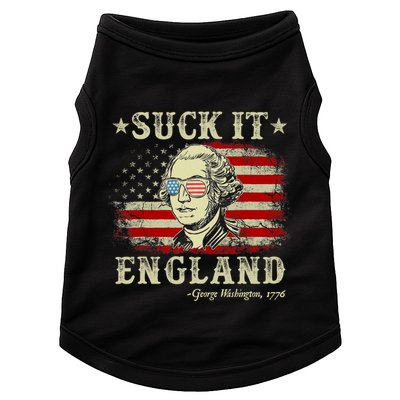 Suck It England Funny 4th Of July George Washington 1776 Doggie Tank