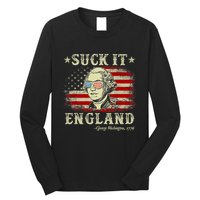 Suck It England Funny 4th Of July George Washington 1776 Long Sleeve Shirt