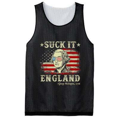 Suck It England Funny 4th Of July George Washington 1776 Mesh Reversible Basketball Jersey Tank