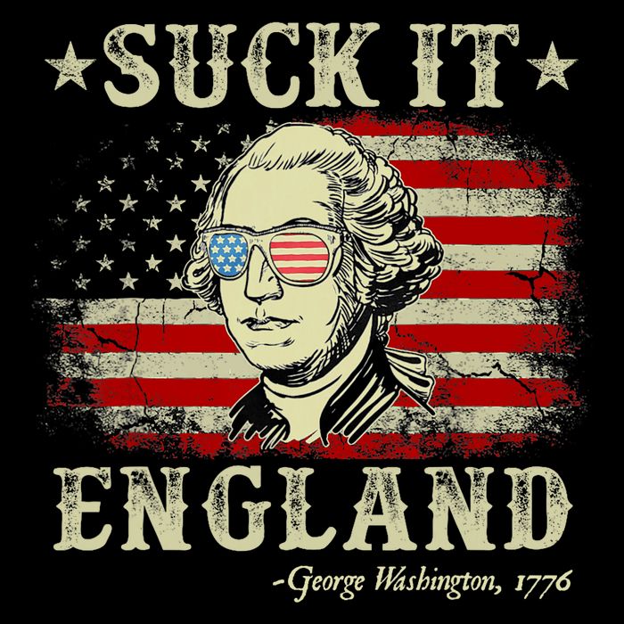 Suck It England Funny 4th Of July George Washington 1776 Pom Pom 12in Knit Beanie