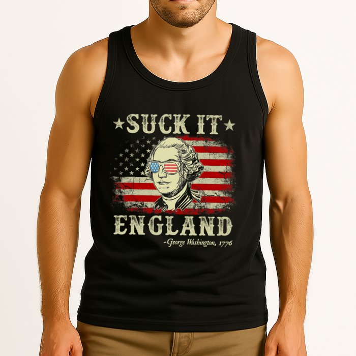 Suck It England Funny 4th Of July George Washington 1776 Tank Top