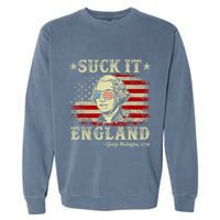 Suck It England Funny 4th Of July George Washington 1776 Garment-Dyed Sweatshirt