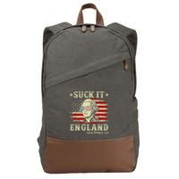 Suck It England Funny 4th Of July George Washington 1776 Cotton Canvas Backpack