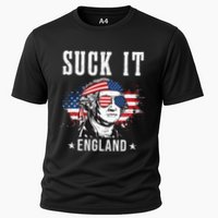 Suck It England Funny 4th of July George Washington Funny Cooling Performance Crew T-Shirt