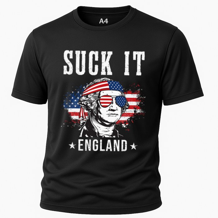 Suck It England Funny 4th of July George Washington Funny Cooling Performance Crew T-Shirt