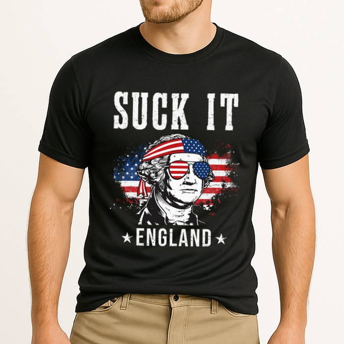 Suck It England Funny 4th of July George Washington Funny Cooling Performance Crew T-Shirt