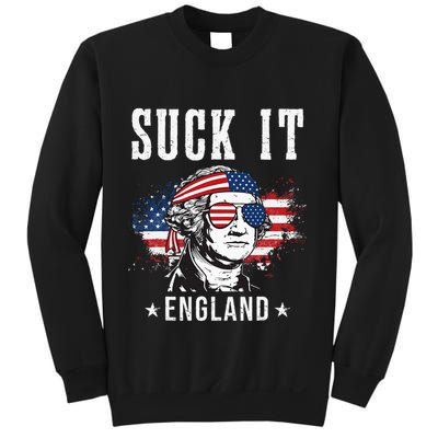 Suck It England Funny 4th of July George Washington Funny Sweatshirt
