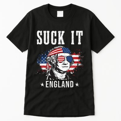 Suck It England Funny 4th of July George Washington Funny Tall T-Shirt