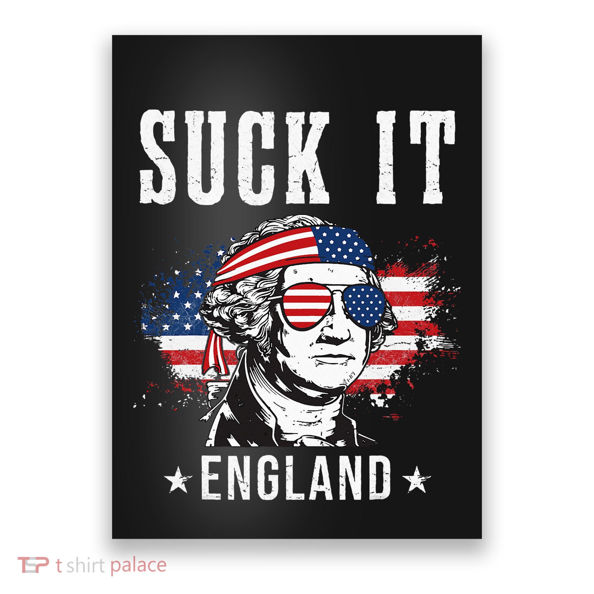Suck It England Funny 4th of July George Washington Funny Poster