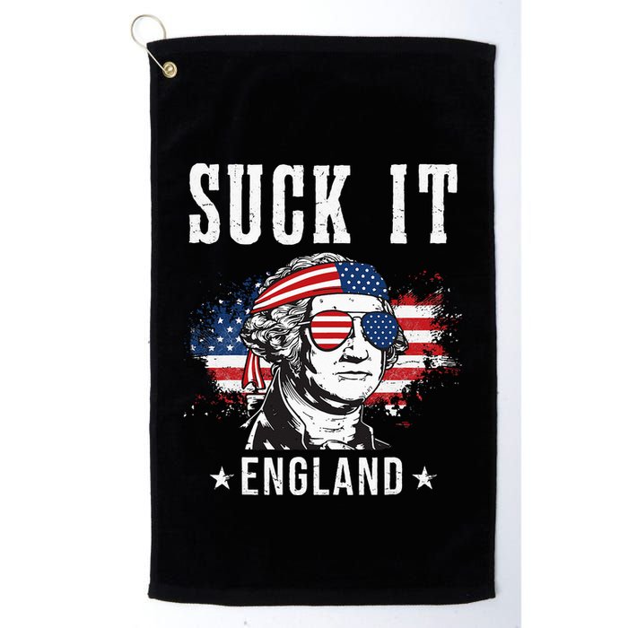 Suck It England Funny 4th of July George Washington Funny Golf Towel