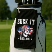 Suck It England Funny 4th of July George Washington Funny Golf Towel