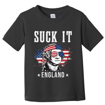 Suck It England Funny 4th of July George Washington Funny Toddler T-Shirt
