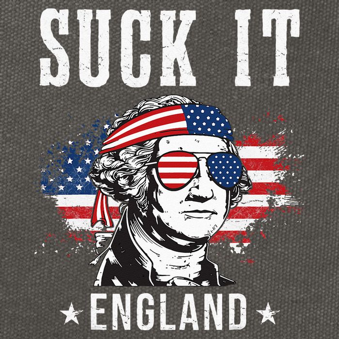 Suck It England Funny 4th of July George Washington Funny Cotton Canvas Backpack