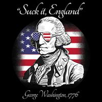 Suck It England Funny George Washington USA Flag 4th Of July Sustainable Bucket Hat