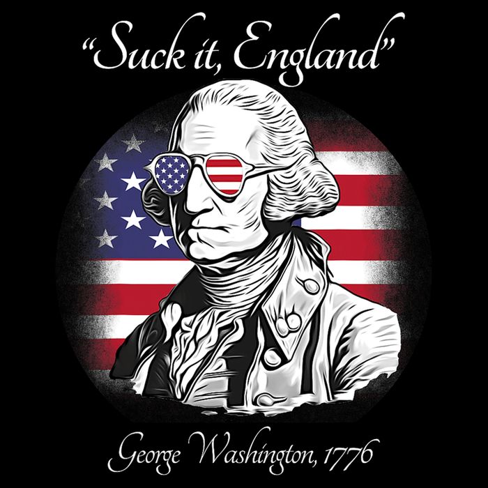 Suck It England Funny George Washington USA Flag 4th Of July Sustainable Bucket Hat